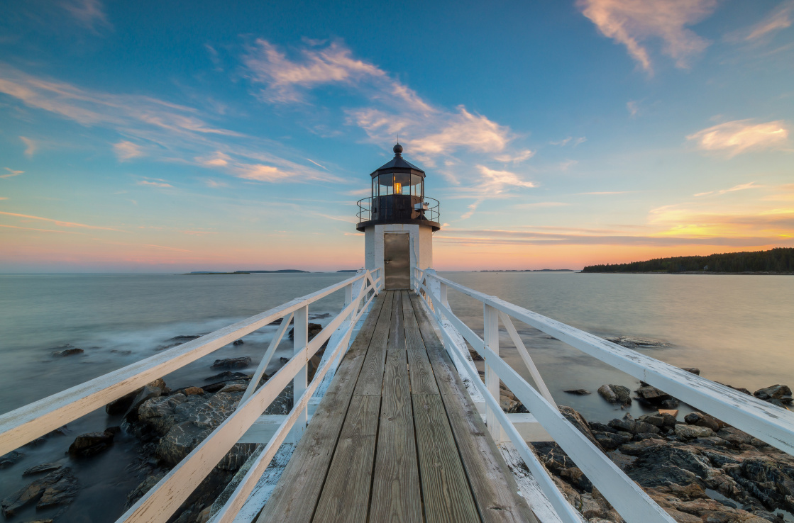 Marshall Point Lighthouse at sunset Marshall Point Lighthouse at sunset