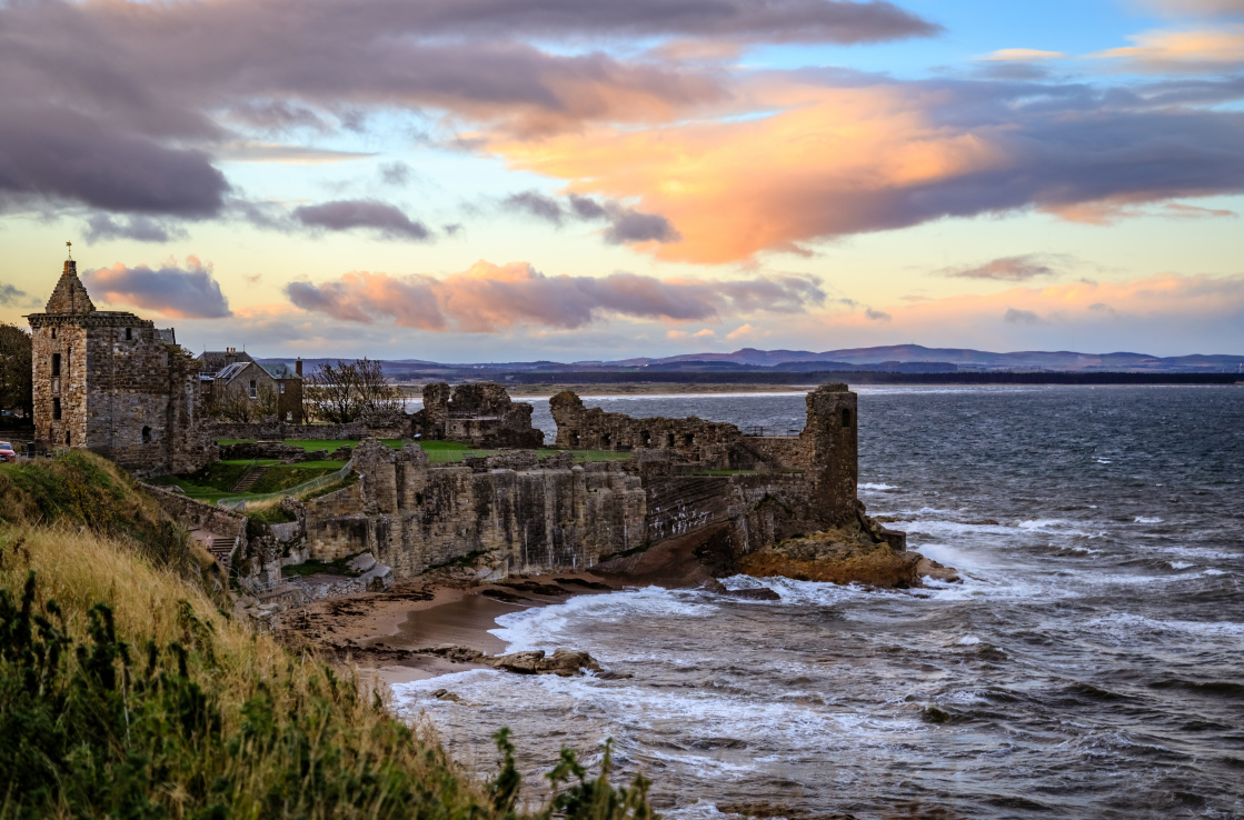 Seaside castle ruins Seaside castle ruins