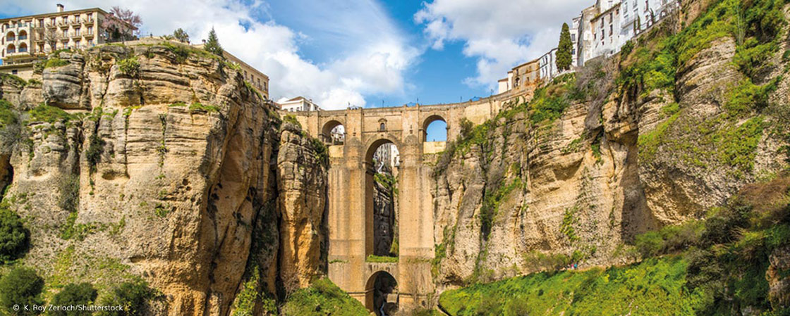 Ronda bridge on a sunny day