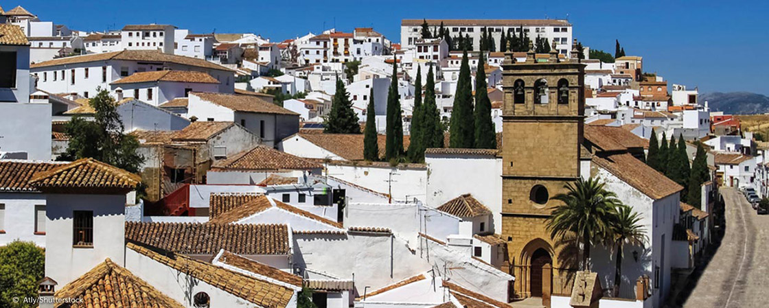 Aerial view of Ronda Old Town