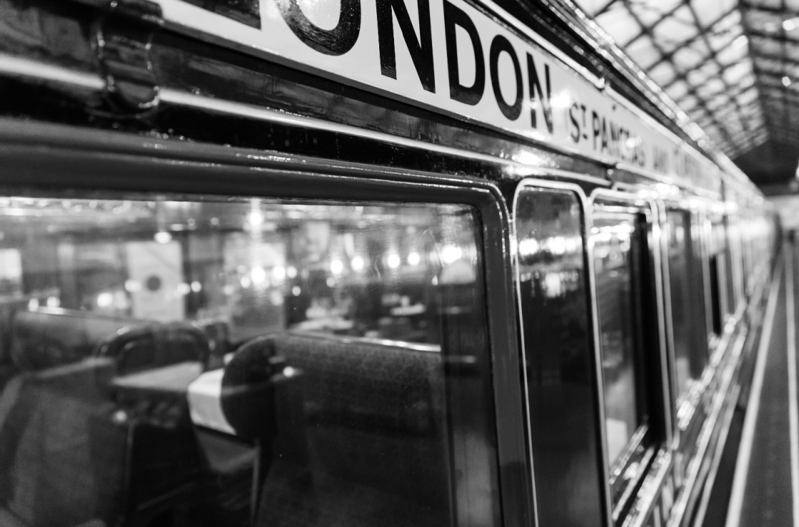 Black and white railway photo Black and white railway photo
