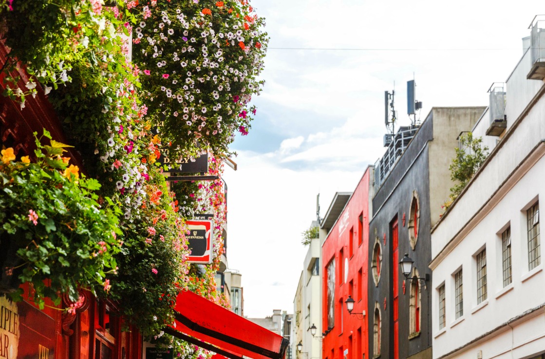 Temple Bar area in Dublin Temple Bar area in Dublin
