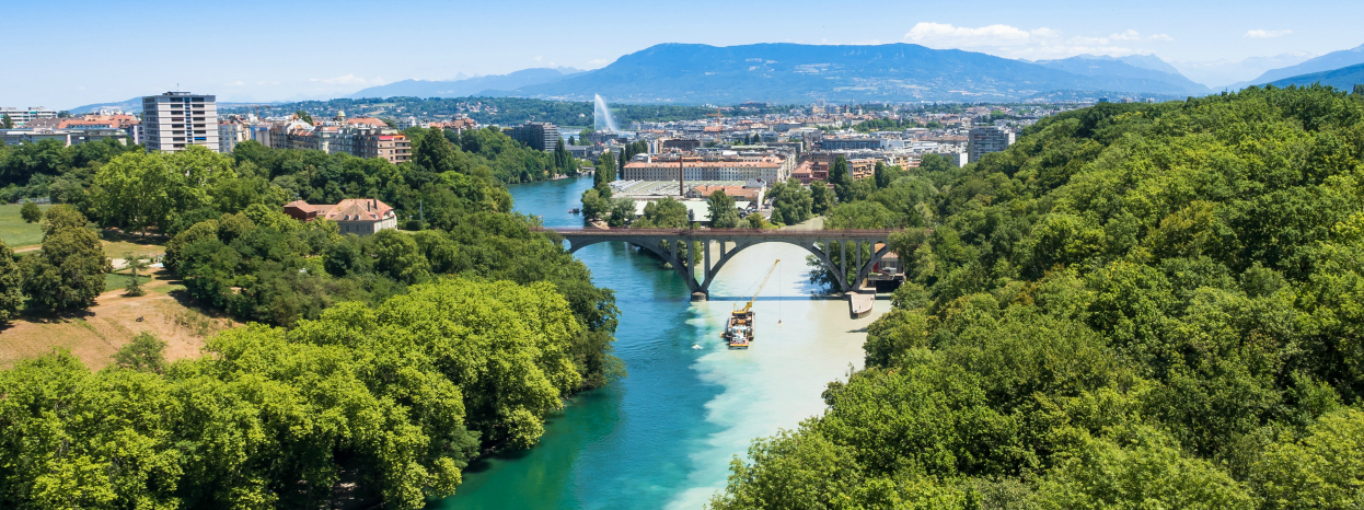 Aerial view of Geneva