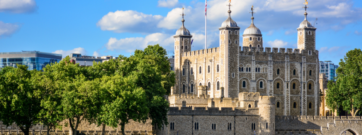 The Tower of London on a sunny day