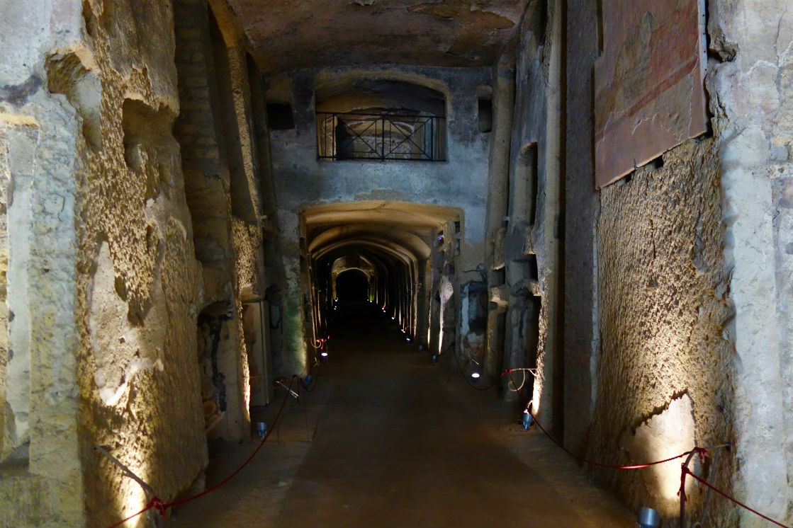 The sacred catacombs in Naples