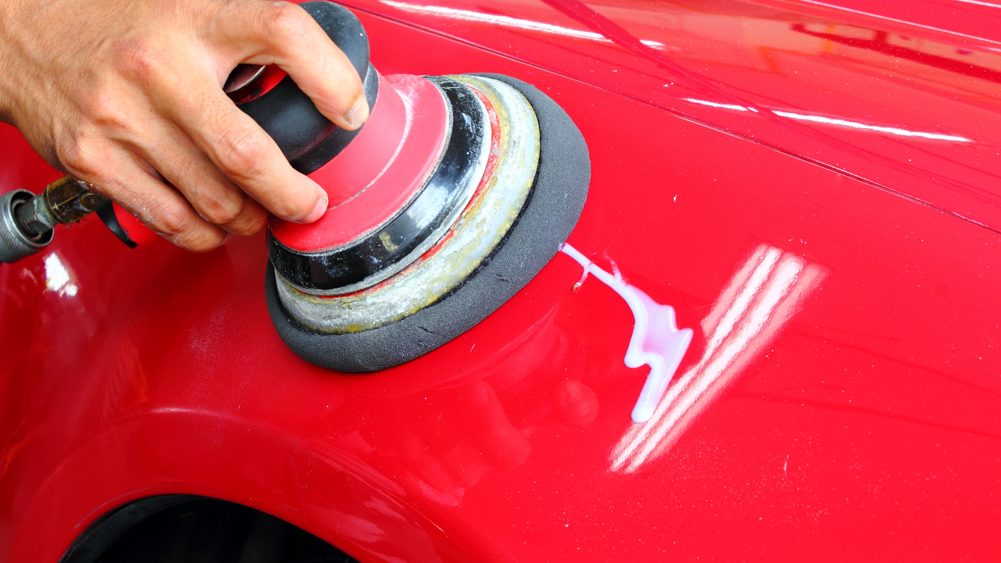 Polishing car Polishing car