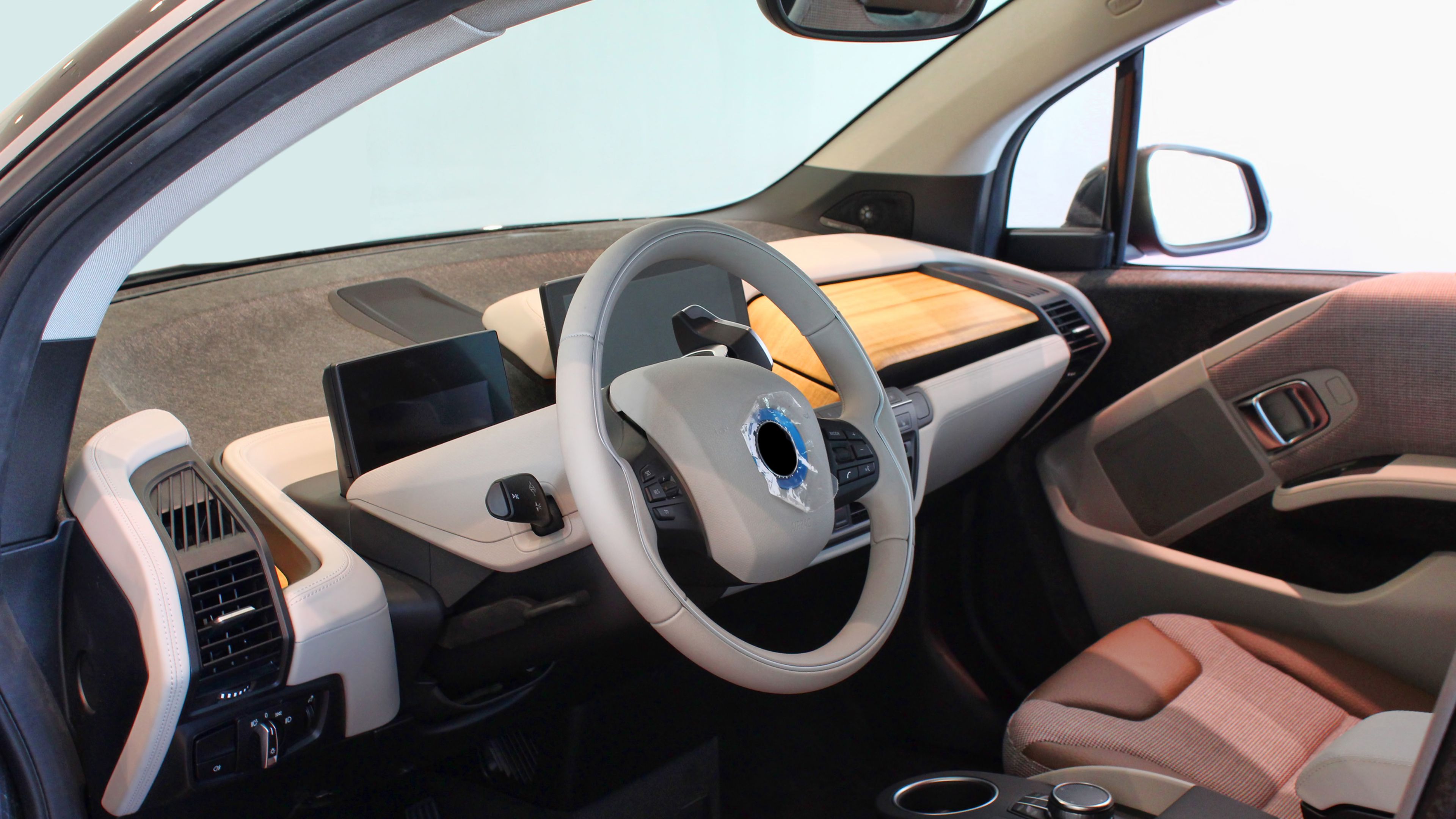 the interior of a bmw