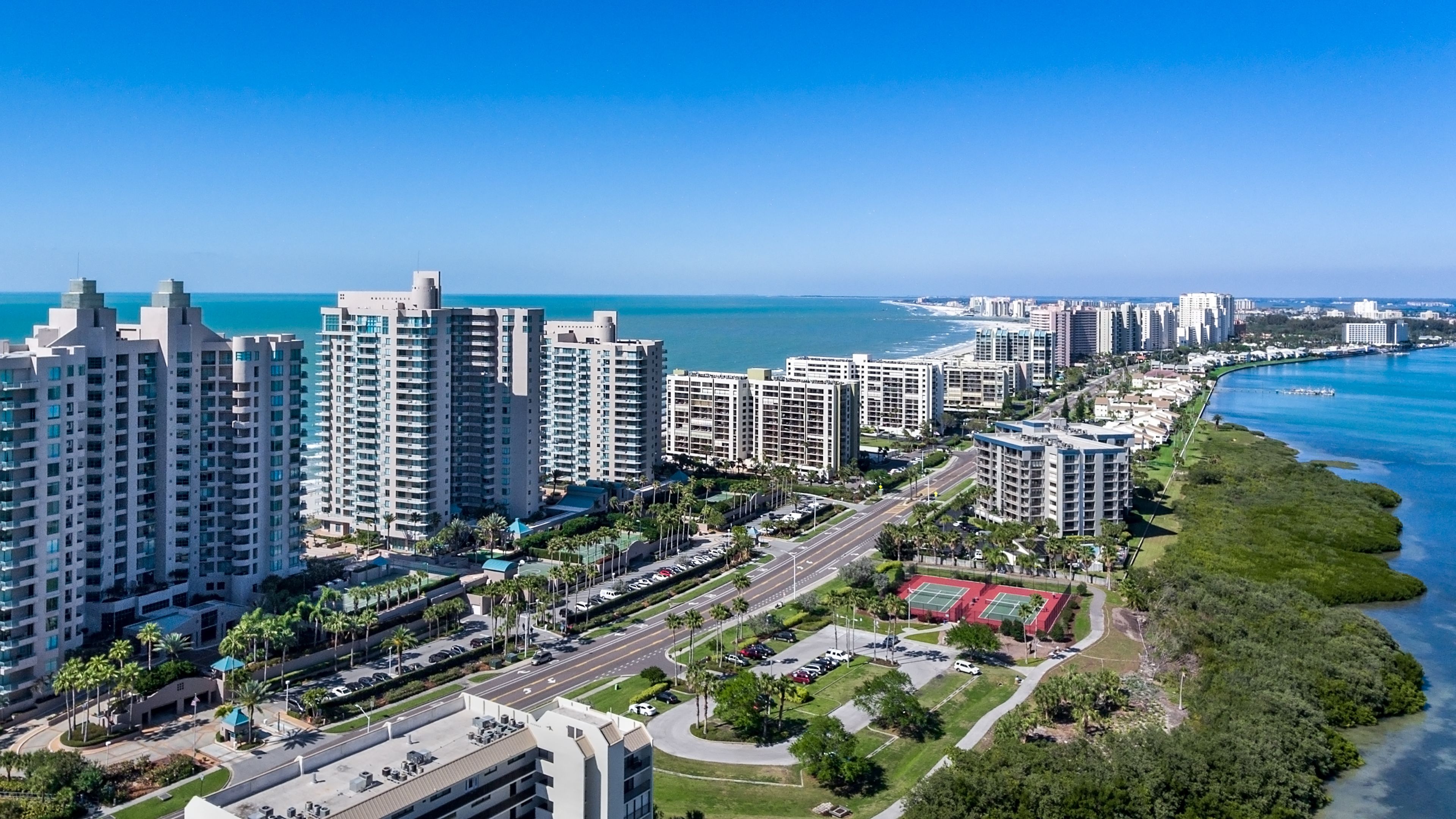 florida skyline with high rise buildings florida skyline with high rise buildings