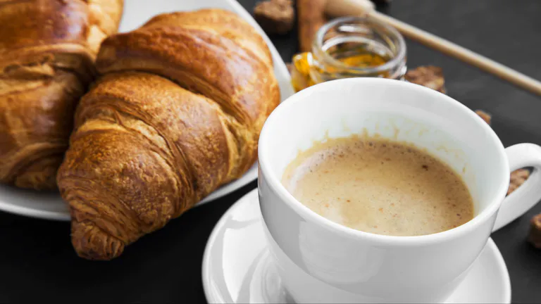 coffee and croissants