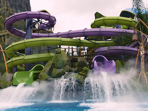 Universal's Volcano Bay Slides