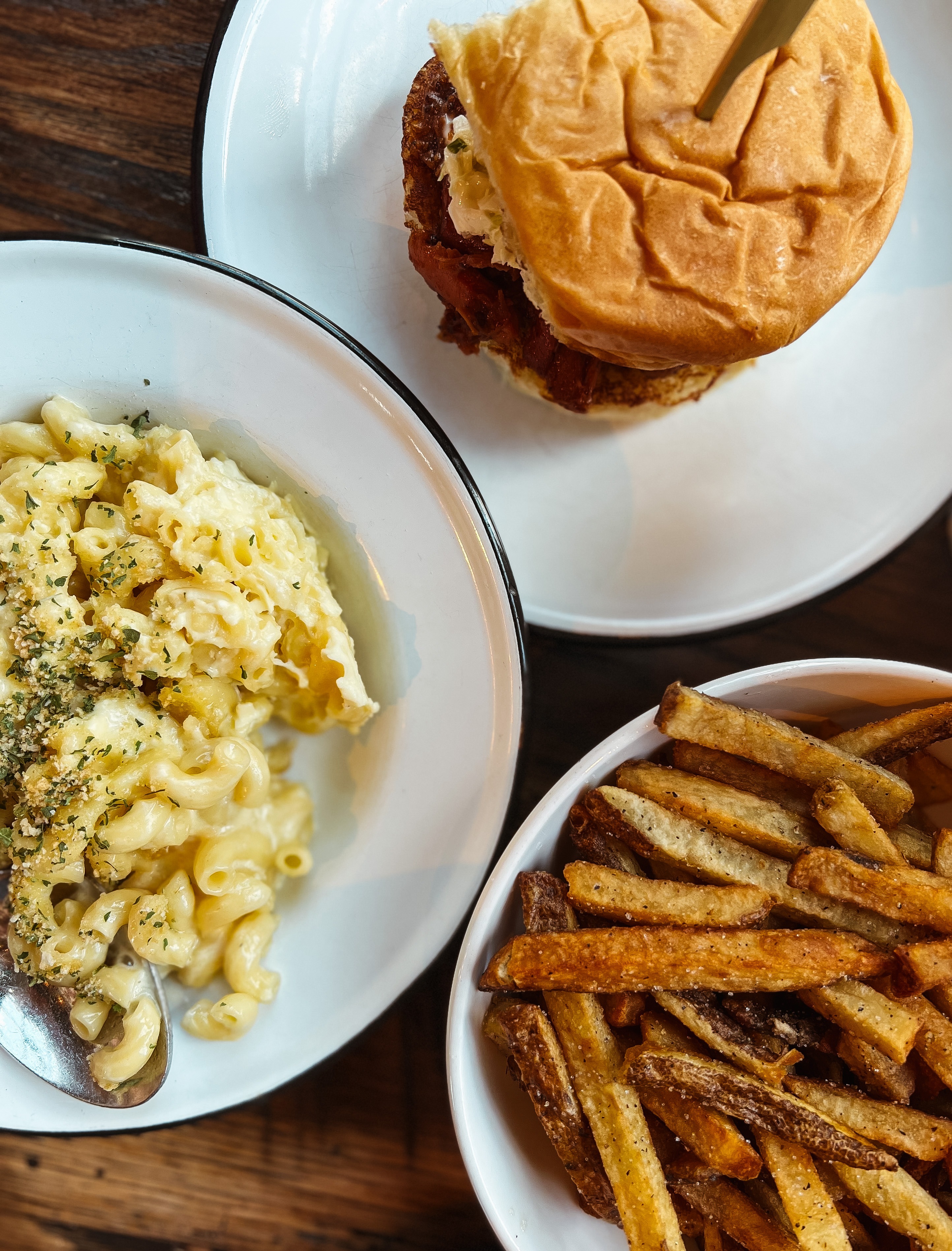 Noble Smoke charlotte brisket sandwich and sides Noble Smoke charlotte brisket sandwich and sides