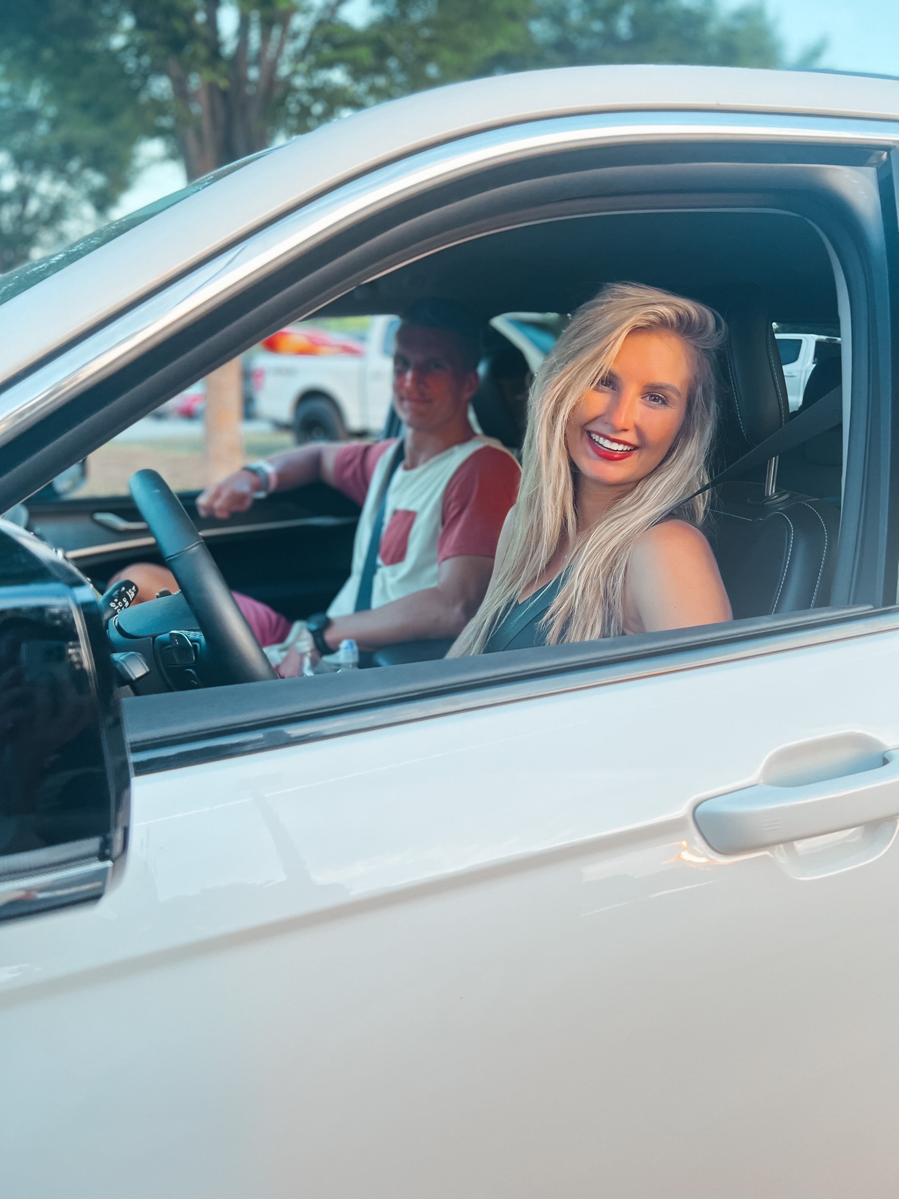 Amber Miller and Fiance in Jeep Hertz Car Rental in Charlotte Amber Miller and Fiance in Jeep Hertz Car Rental in Charlotte