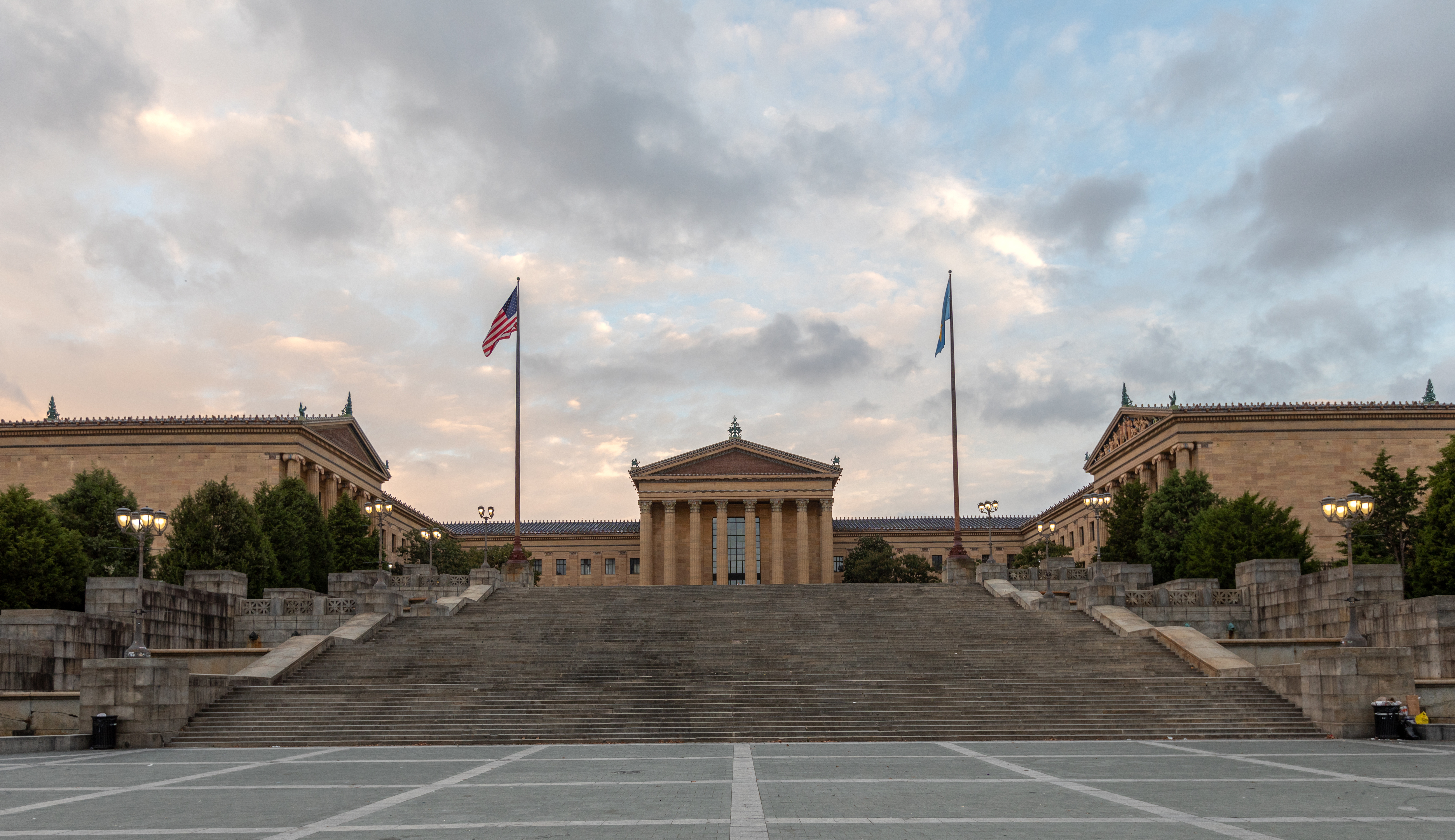 Philadelphia Museum of Art. Wide Angle. Pennsylvania Rocky Steps