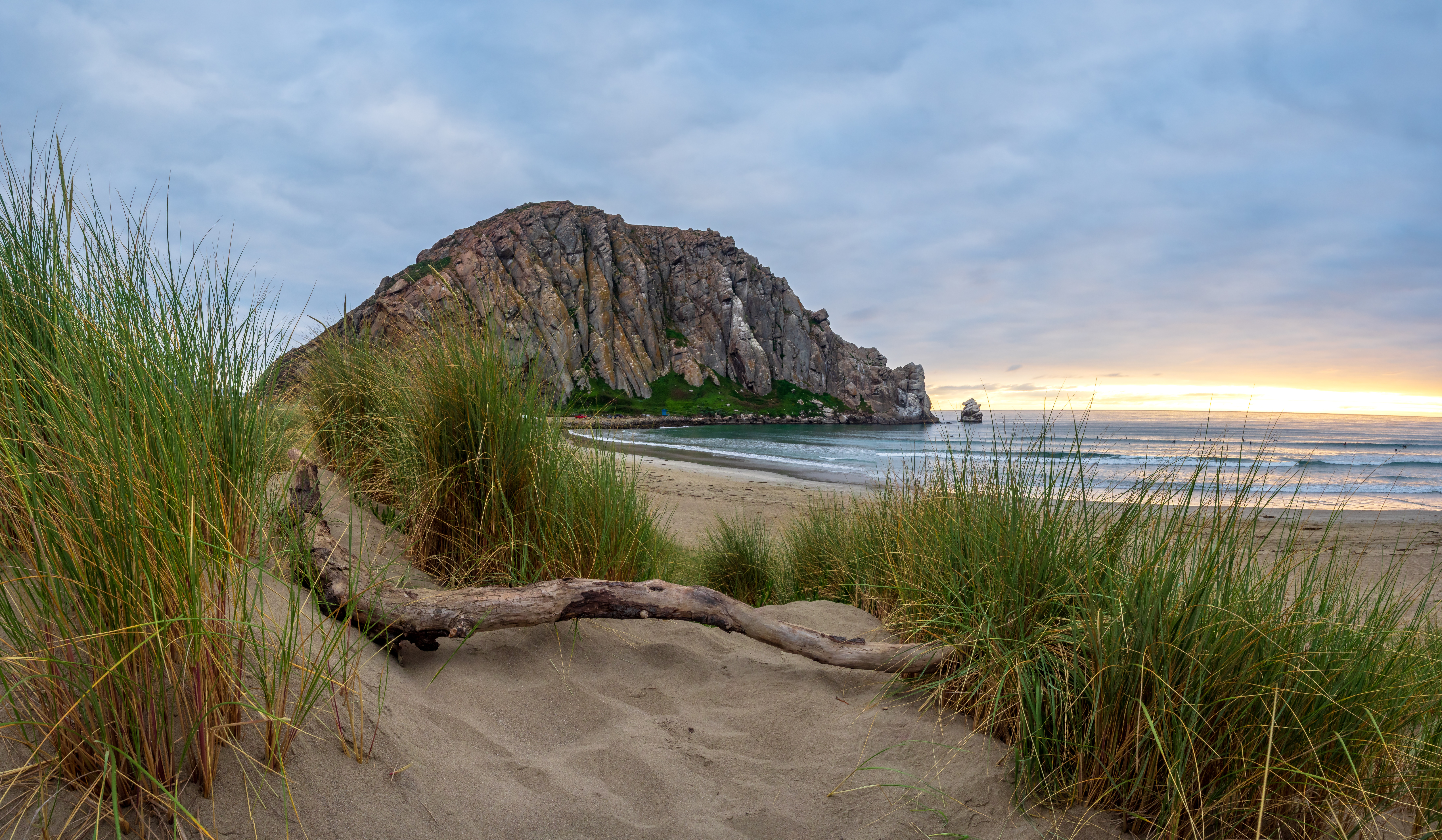 Morro Rock Bay Central California Seascape Morro Rock Beach