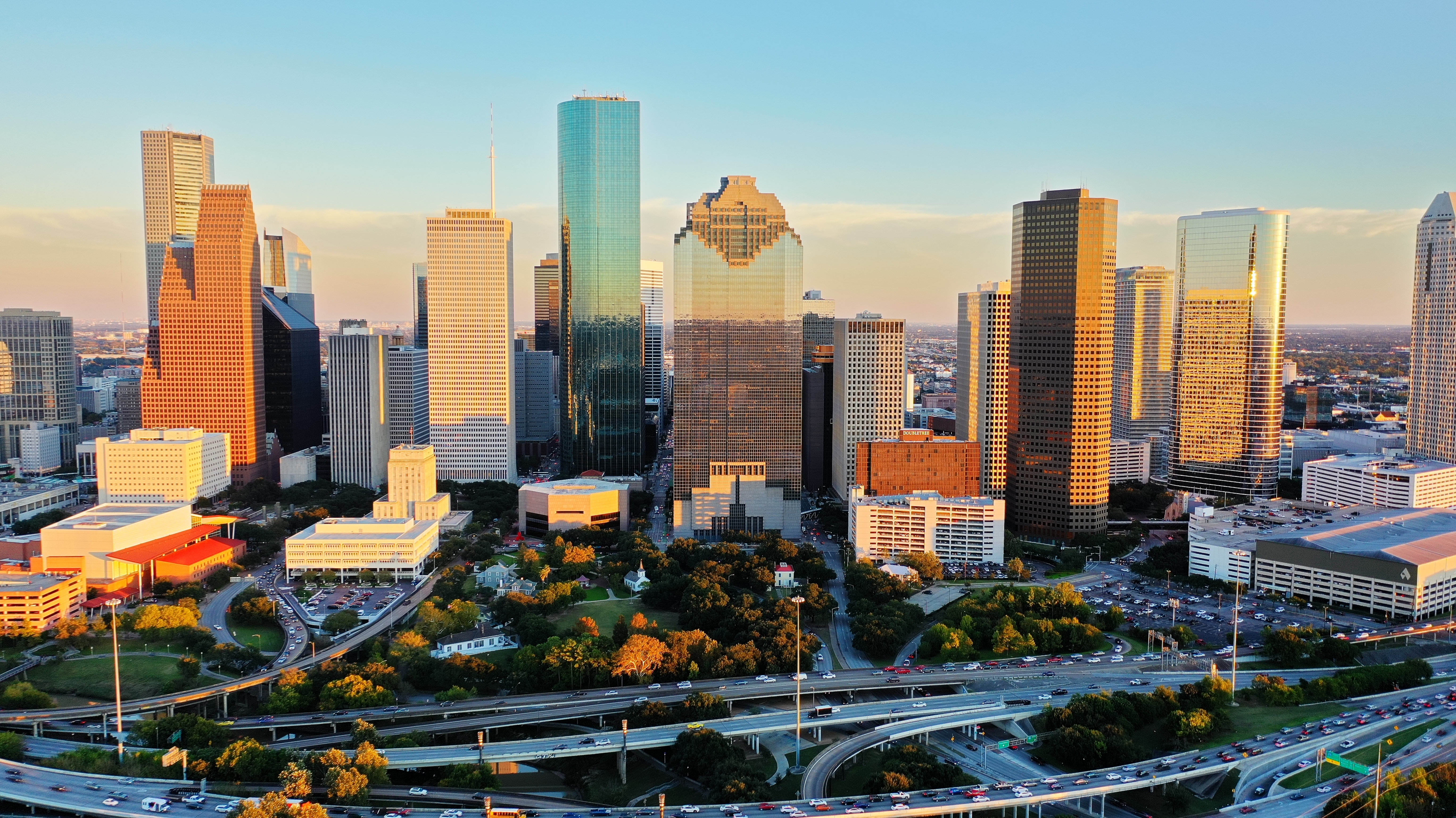 Urban Tapestry: A Captivating Aerial View of Downtown Houston Urban Tapestry: A Captivating Aerial View of Downtown Houston