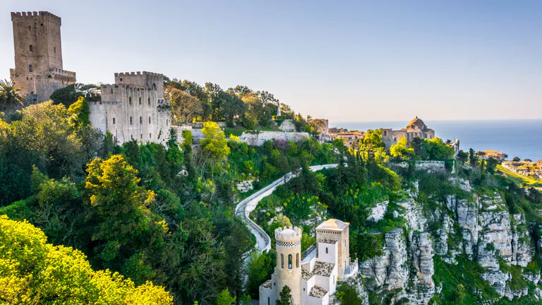 Erice near Trapani in Sicily, Italy.