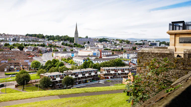 aerial view of derry uk