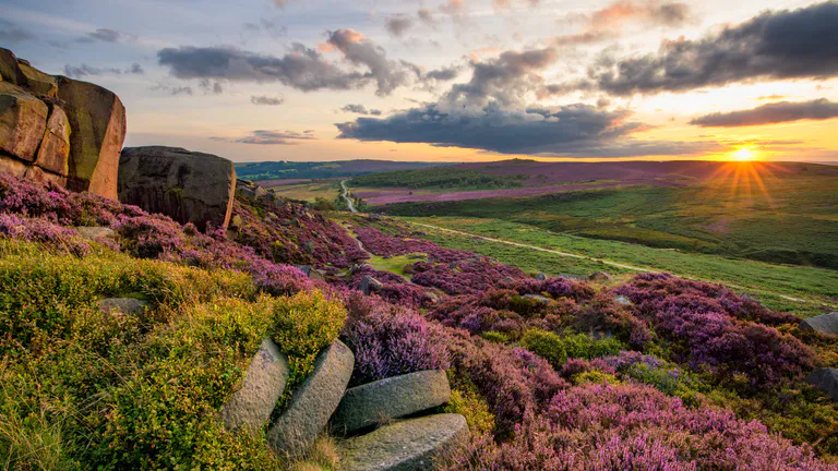 view of peak district