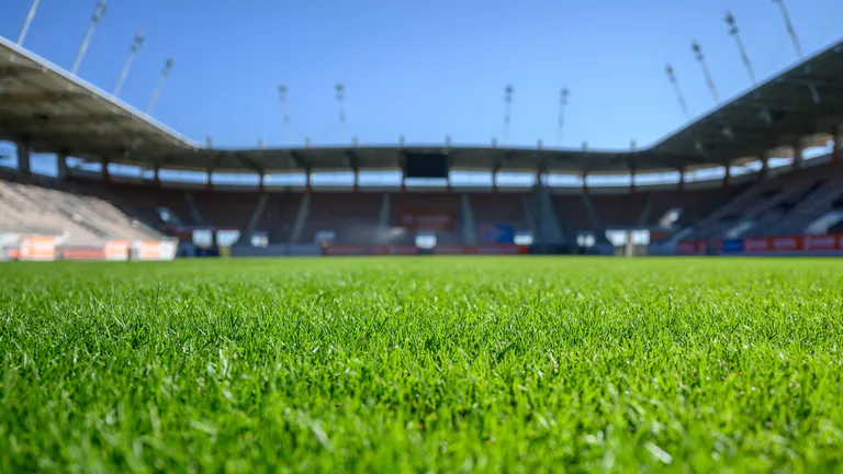 Football stadium on a sunny day