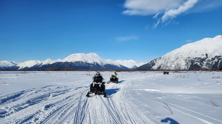Snowmobile tour in Alaska