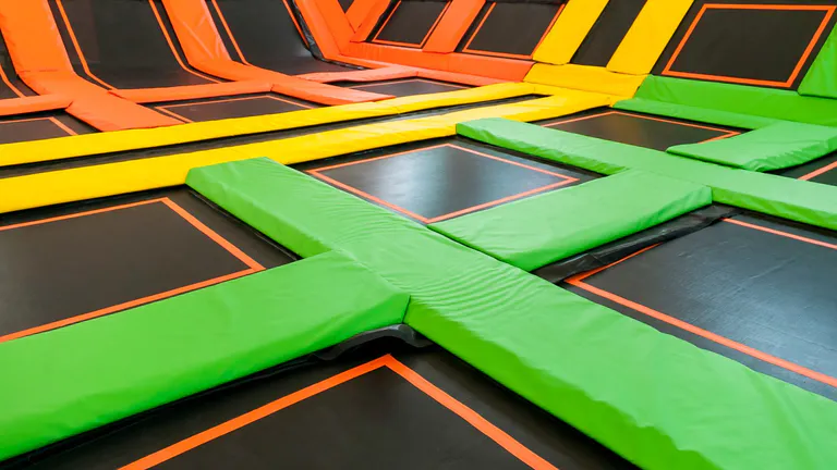 Trampolines at trampoline park