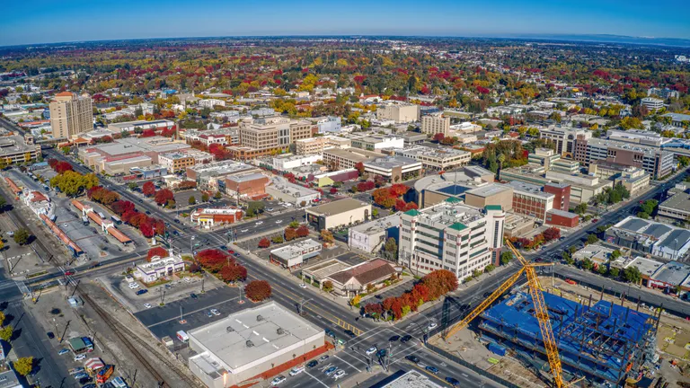 View over Modesto, California.