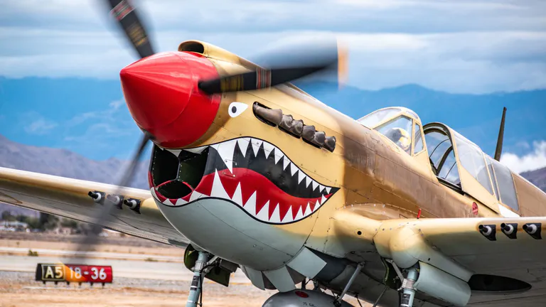 Shark mouth fighter plane from World War 2