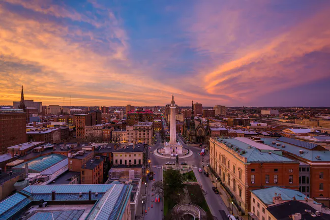 baltimore at dusk
