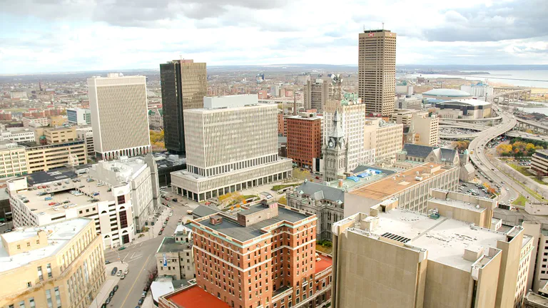 Aerial view of Buffalo City.