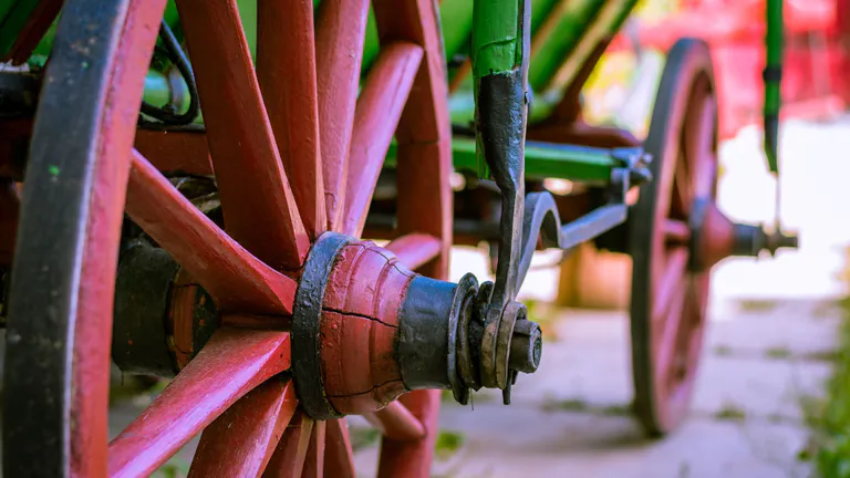 painted wooden wagon