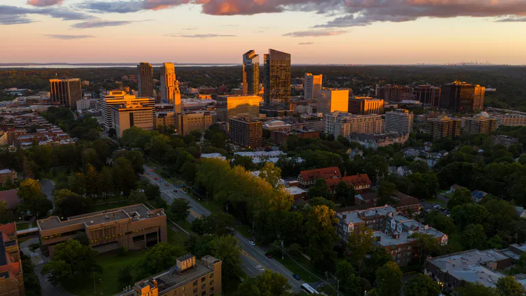 aerial view white plains new york