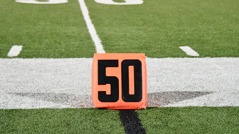 50 yard sign - football stadium