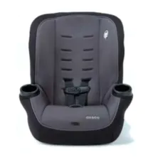 child seat for a car in black and grey